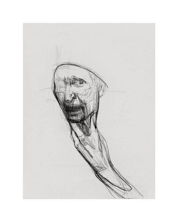 "105. Тривожність, 2022 / Anxiety, 2022, папір, вугілля / paper, charcoal 60 x 42 см. "